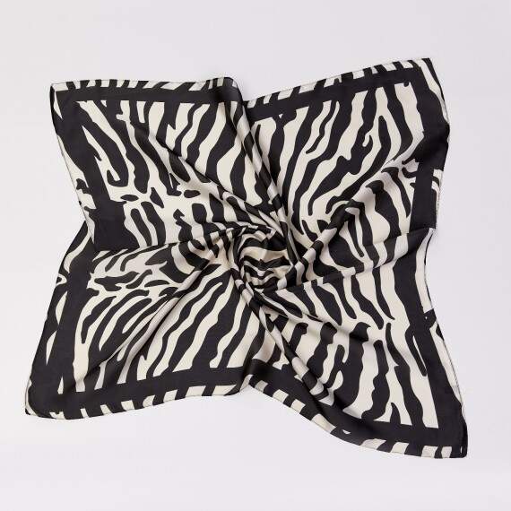 Women's textile headscarf zebra print black and milk(2e0b0904-4406-11ef-9a4e-00155d004616) photo 2