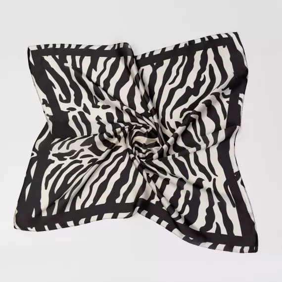 Women's textile headscarf zebra print black and milk(2e0b0904-4406-11ef-9a4e-00155d004616) photo 2