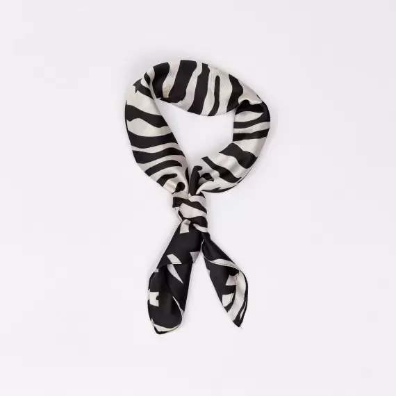 Women's textile headscarf zebra print black and milk(2e0b0904-4406-11ef-9a4e-00155d004616) photo 3