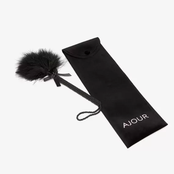 Feather pompom in a case