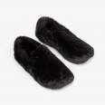 Тапочки домашні зі штучного плюшу чорні(e0fb710e-058b-11f0-ad23-00155d004616) фото 1