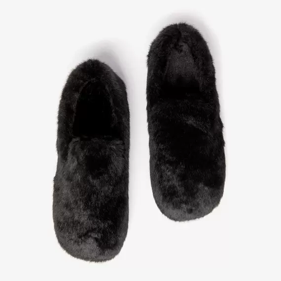 Home slippers made of artificial plush  black(e0fb710e-058b-11f0-ad23-00155d004616) photo 2