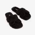 Шльопанці домашні зі штучного плюшу чорні(01ace931-049f-11f0-ad23-00155d004616) фото 1