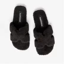 Black slippers with artificial plush(01ace931-049f-11f0-ad23-00155d004616) photo 2
