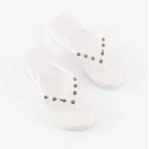 Women's White Flip-Flops Adorned with Metal Charms(d53b5bfb-6d10-11f0-8226-00155d004616) photo 1