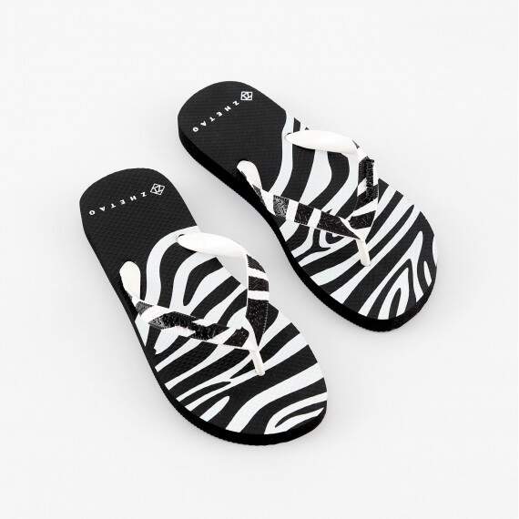 Zebra Print Beach Flip-Flops(d53b5c03-6d10-11f0-8226-00155d004616) photo 1