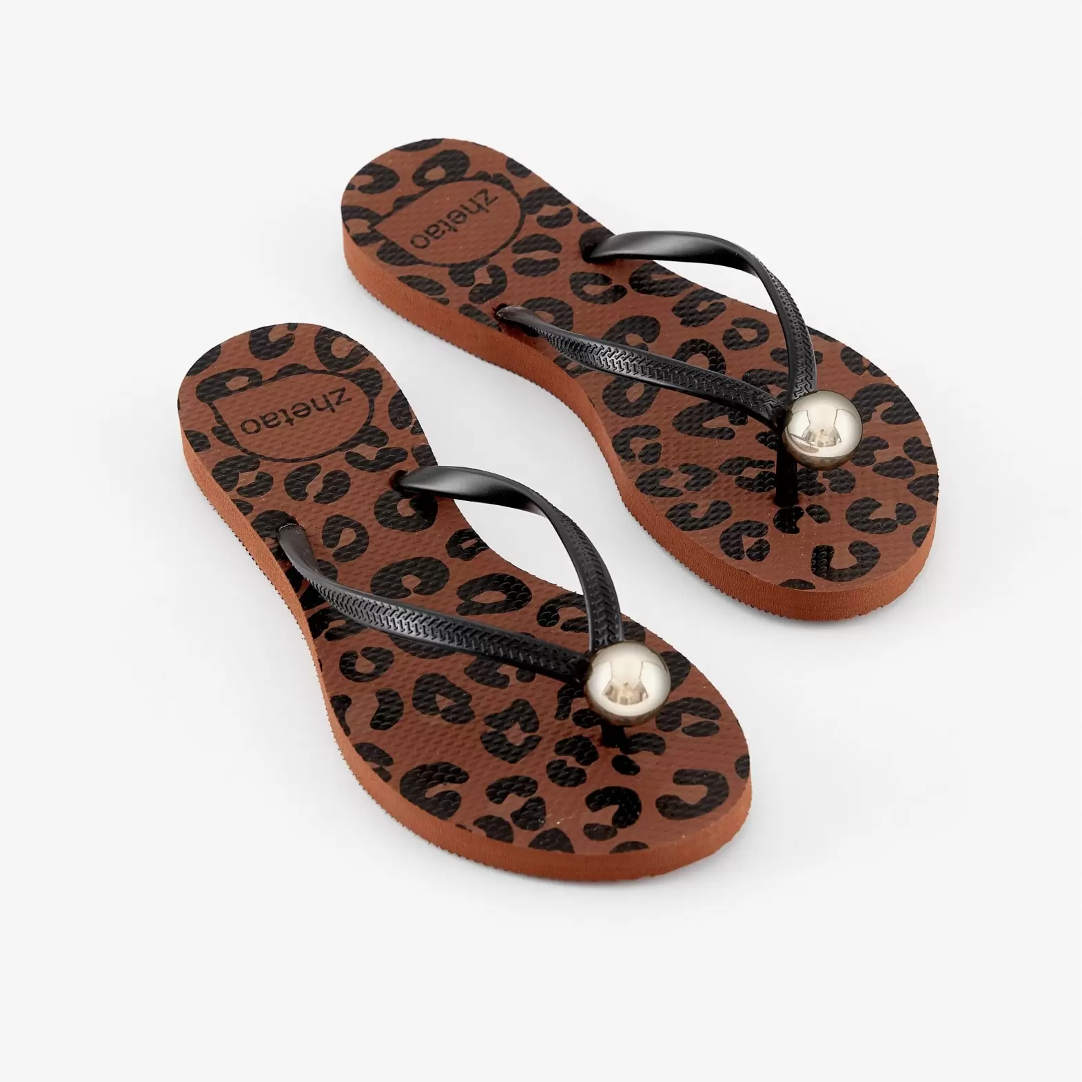 Women's Flip-Flops Adorned with Sphere Detail