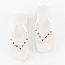 Women's White Flip-Flops Adorned with Metal Charms(d53b5bfb-6d10-11f0-8226-00155d004616) photo 2