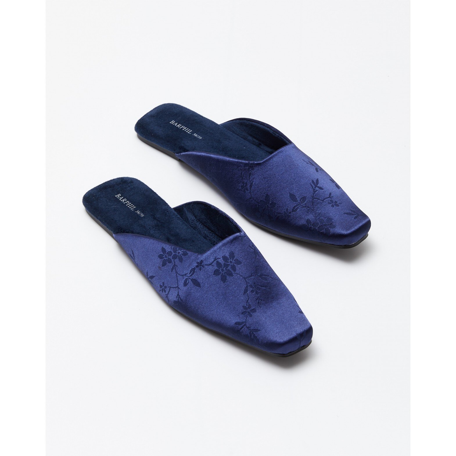 Women's dark navy floral print house slippers(0edec2af-22ad-11f1-badc-00155d004616) photo 1
