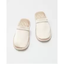 Women's satin dusty beige house slippers(0edec2a4-22ad-11f1-badc-00155d004616) photo 1
