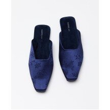 Women's dark navy floral print house slippers(0edec2af-22ad-11f1-badc-00155d004616) photo 2