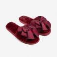 Slippers  from faux fur a bow (red, black)(e4858c88-80b2-11eb-8cda-00155d004615) photo 1