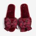 Slippers  from faux fur a bow (red, black)(e4858c88-80b2-11eb-8cda-00155d004615) photo 2