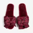 Slippers  from faux fur a bow (red, black)(e4858c88-80b2-11eb-8cda-00155d004615) photo 4