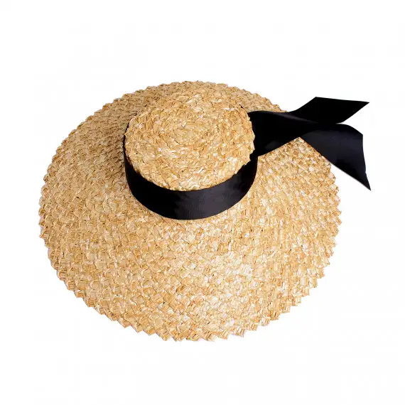 Beach hat with satin ribbon Susan