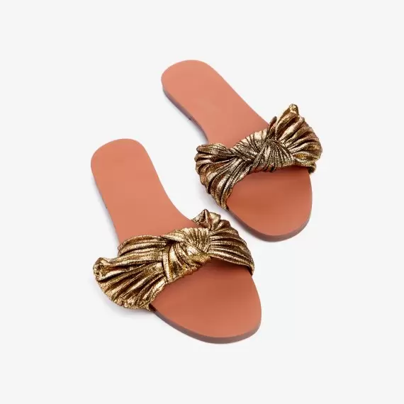 Women's golden slippers