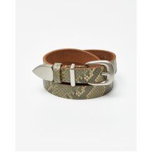 2.3 cm  Snake Print Leather Belt with Metal Buckle(75c145b6-9c93-11f1-80d2-000c299665e6) photo 1