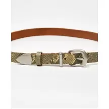 Пасок шкіряний з металевою пряжкою ш.2,3см зміїний принт сірий(75c145b6-9c93-11f1-80d2-000c299665e6) фото 3