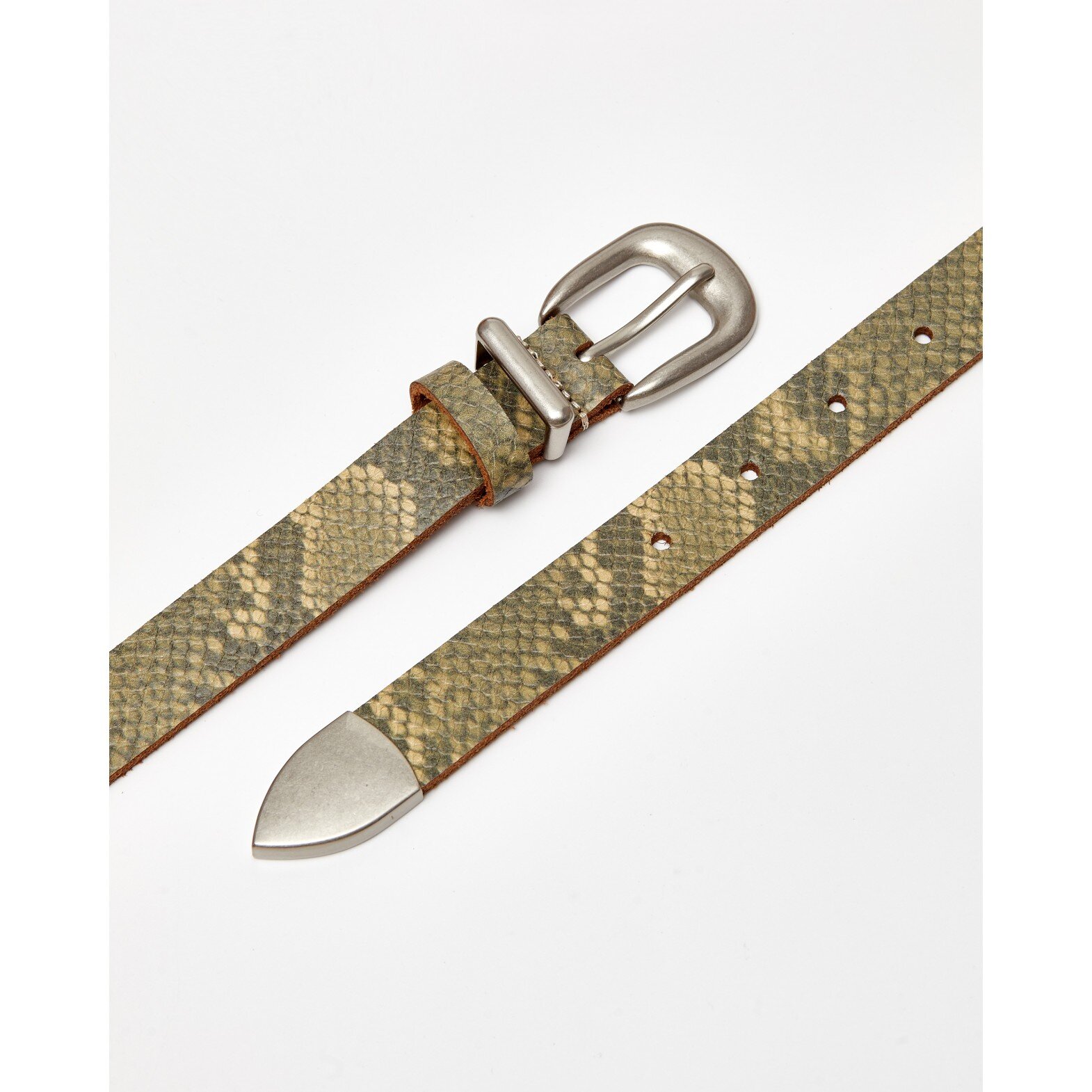2.3 cm  Snake Print Leather Belt with Metal Buckle(75c145b6-9c93-11f1-80d2-000c299665e6) photo 2