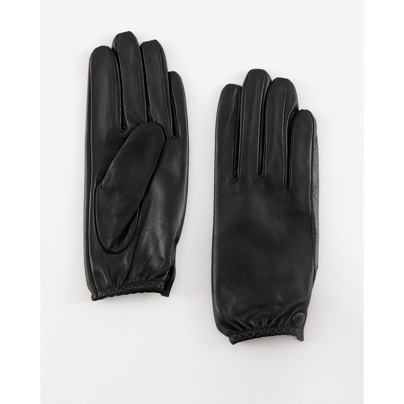 Women's black gloves with decorative button(2586e906-9d53-11f1-80d2-000c299665e6) photo 2
