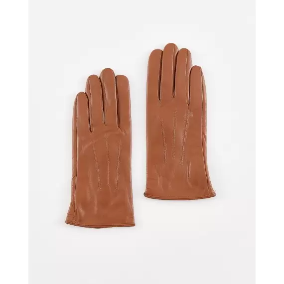Women's cognac gloves