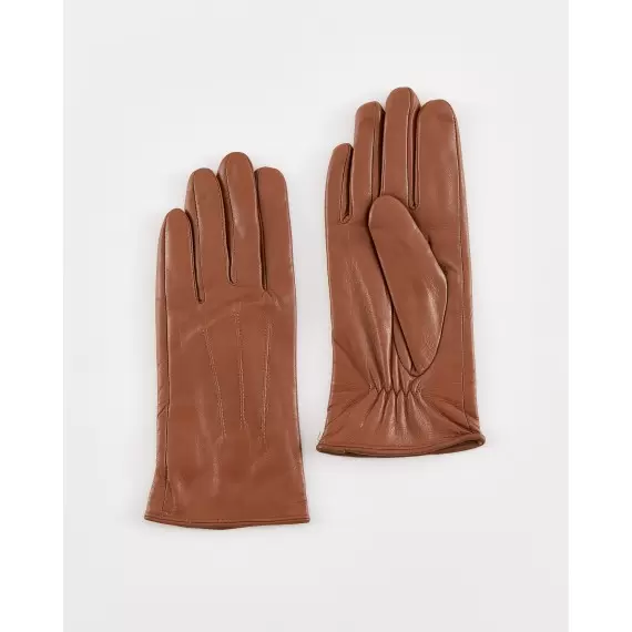Women's cognac gloves