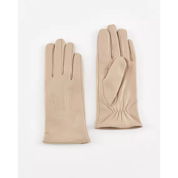 Women's cream gloves