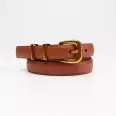 Leather belt for women's trousers with a red metal buckle(2e0b08e5-4406-11ef-9a4e-00155d004616) photo 1