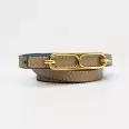 Leather belt for women's pants with a light beige metal buckle(2e0b08e0-4406-11ef-9a4e-00155d004616) photo 1