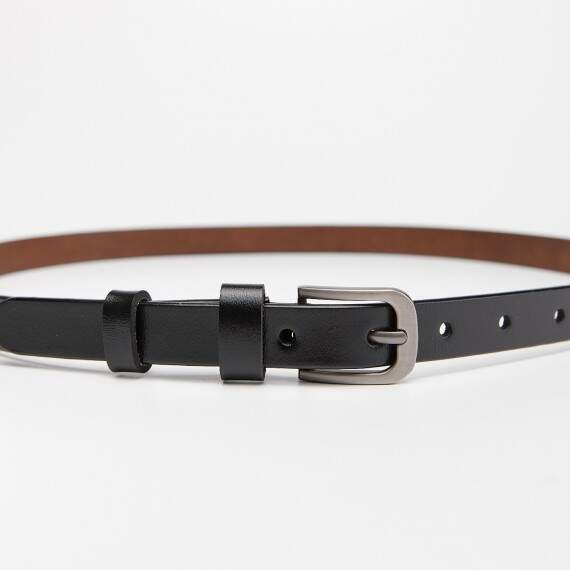 Leather belt for women's trousers with a black metal buckle(3c1a7e33-378c-11ef-a7fe-00155d004616) photo 3