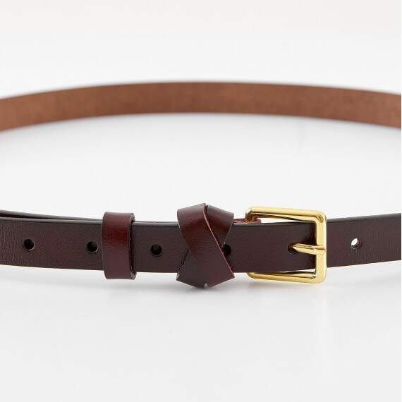 Пасок шкіряний для штанів жіночий з металевою пряжкою ш.2см темно-коричневий(84f2284b-d1e2-11f0-b42c-00155d004616) photo 3
