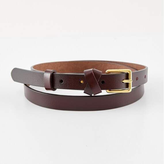 Пасок шкіряний для штанів жіночий з металевою пряжкою ш.2см темно-коричневий(84f2284b-d1e2-11f0-b42c-00155d004616) photo 1