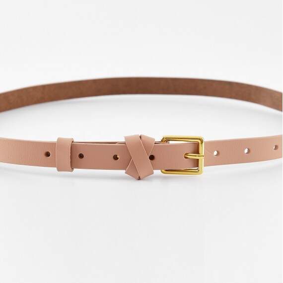 Пасок шкіряний для штанів жіночий з металевою пряжкою ш.2см світло-бежевий(84f22850-d1e2-11f0-b42c-00155d004616) photo 3