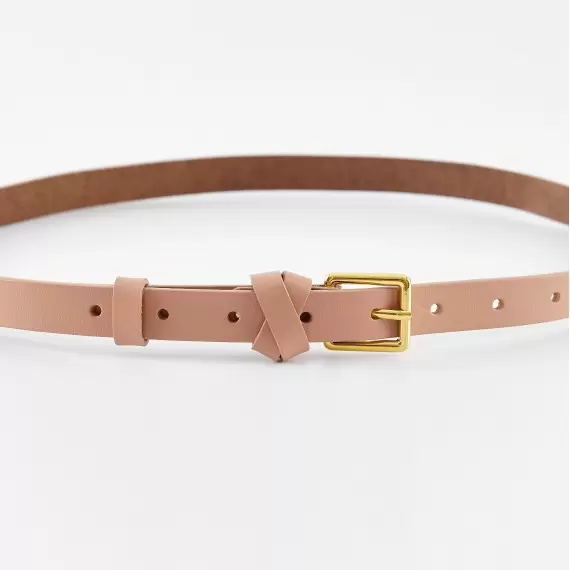 Пасок шкіряний для штанів жіночий з металевою пряжкою ш.2см світло-бежевий(84f22850-d1e2-11f0-b42c-00155d004616) photo 3