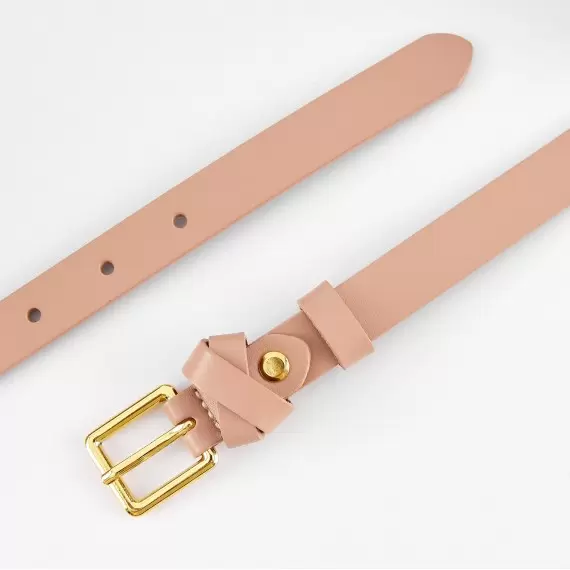 Пасок шкіряний для штанів жіночий з металевою пряжкою ш.2см світло-бежевий(84f22850-d1e2-11f0-b42c-00155d004616) photo 2