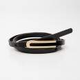 Women's leather belt for pants with metal buckle, width 1cm, black, Article: b04bc15f-6bb7-11f0-8226-00155d004616: b04bc15f-6bb7-11f0-8226-00155d004616 Women's leather belt for pants with metal buckle, width 1cm, black(b04bc15f-6bb7-11f0-8226-00155d004616) photo 1