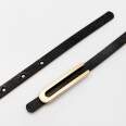 Women's leather belt for pants with metal buckle, width 1cm, black, Article: b04bc15f-6bb7-11f0-8226-00155d004616: b04bc15f-6bb7-11f0-8226-00155d004616 Women's leather belt for pants with metal buckle, width 1cm, black(b04bc15f-6bb7-11f0-8226-00155d004616) photo 2