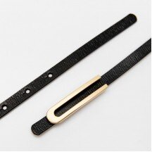 Women's leather belt for pants with metal buckle, width 1cm, black(b04bc15f-6bb7-11f0-8226-00155d004616) photo 2