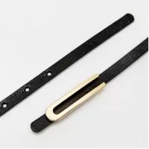 Women's leather belt for pants with metal buckle, width 1cm, black(b04bc15f-6bb7-11f0-8226-00155d004616) photo 2