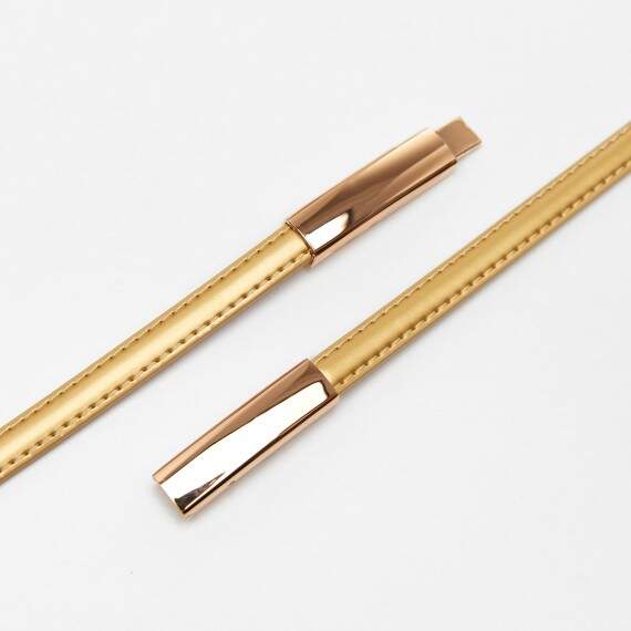 Women's leather belt for pants with metal buckle, width 1cm, golden(ea95e5b9-6c7a-11f0-8226-00155d004616) photo 2