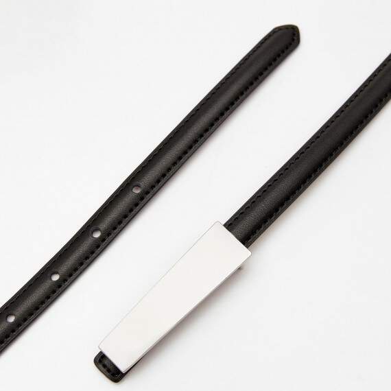 Women's leather belt for pants with metal buckle, width 1.5 cm, black, Article: b04bc154-6bb7-11f0-8226-00155d004616: b04bc154-6bb7-11f0-8226-00155d004616 Women's leather belt for pants with metal buckle, width 1.5 cm, black(b04bc154-6bb7-11f0-8226-00155d004616) photo 2