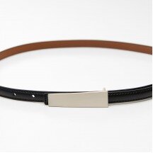 Women's leather belt for pants with metal buckle, width 1.5 cm, black(b04bc154-6bb7-11f0-8226-00155d004616) photo 3