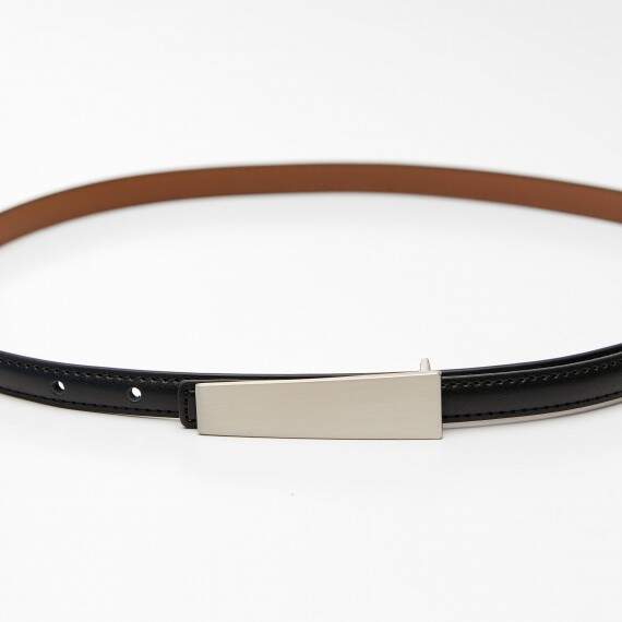 Women's leather belt for pants with metal buckle, width 1.5 cm, black, Article: b04bc154-6bb7-11f0-8226-00155d004616: b04bc154-6bb7-11f0-8226-00155d004616 Women's leather belt for pants with metal buckle, width 1.5 cm, black(b04bc154-6bb7-11f0-8226-00155d004616) photo 3