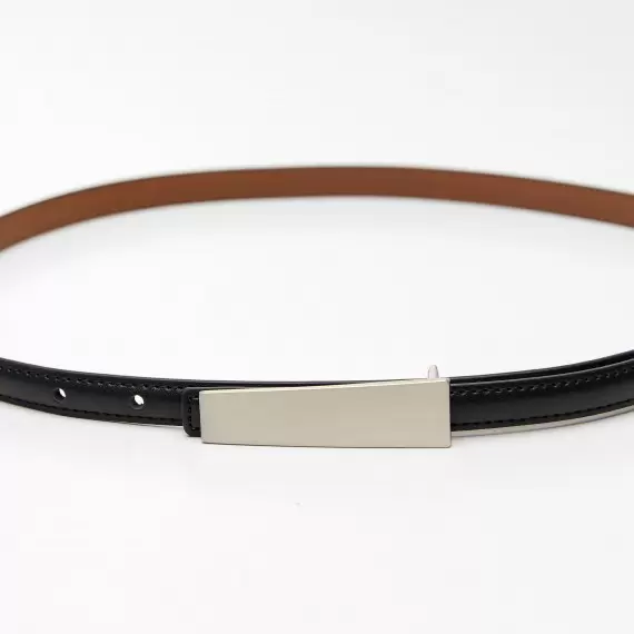 Women's leather belt for pants with metal buckle, width 1.5 cm, black(b04bc154-6bb7-11f0-8226-00155d004616) photo 3