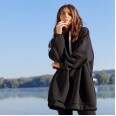 Ukrainian Heart black Fleece hoodie-dress XC1(60200cfc-17af-11ed-b1f7-00155d004615) photo 1